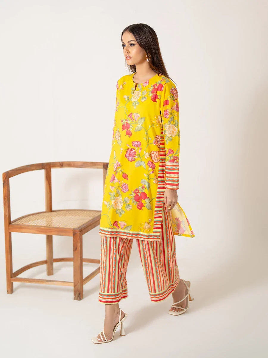Salitex Women Printed Cambric 2 Piece Suit WRS2BA24AL133 - Winter Collection