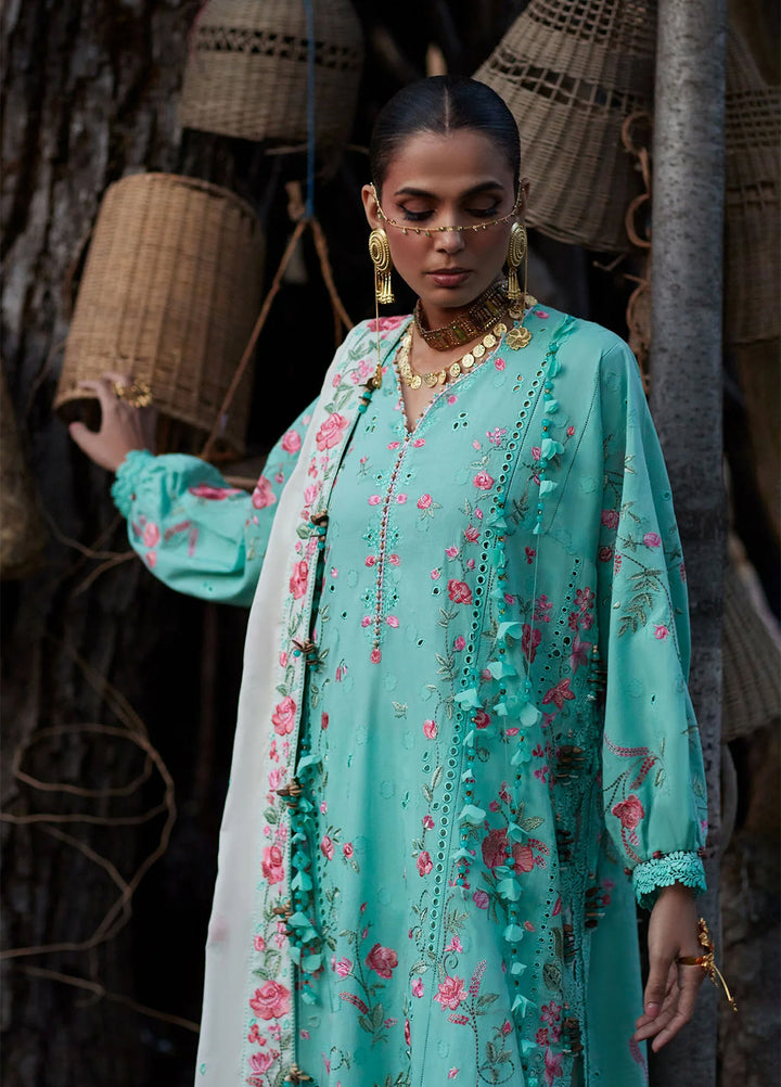 Kashmee Legacy by Elan Unstitched Embroidered Jacquard Lawn 3 Piece Suit EL26ULKL Gulraaz EL26-08B - Festive Collection