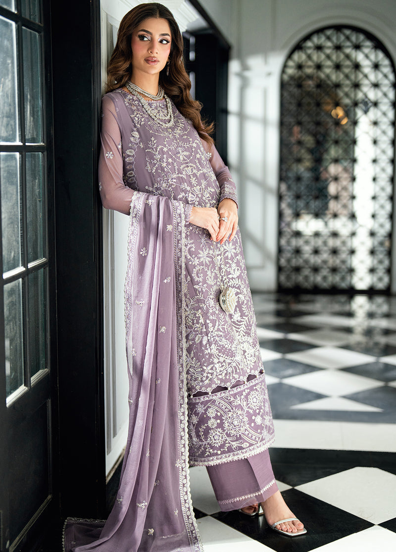 Maison d'or by Sahane Pret Embroidered Chiffon 3 Piece Suit CT 27001P Periwinkle - Festive Collection