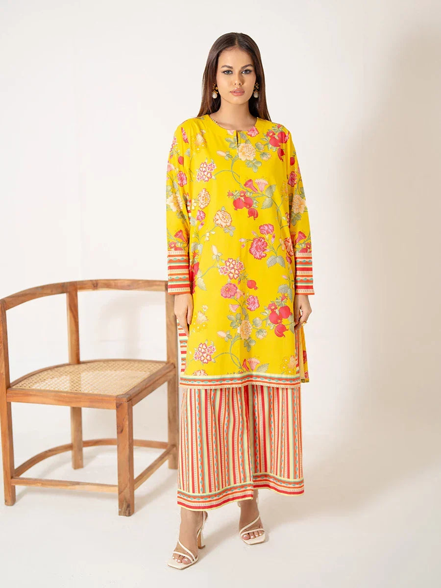 Salitex Women Printed Cambric 2 Piece Suit WRS2BA24AL133 - Winter Collection
