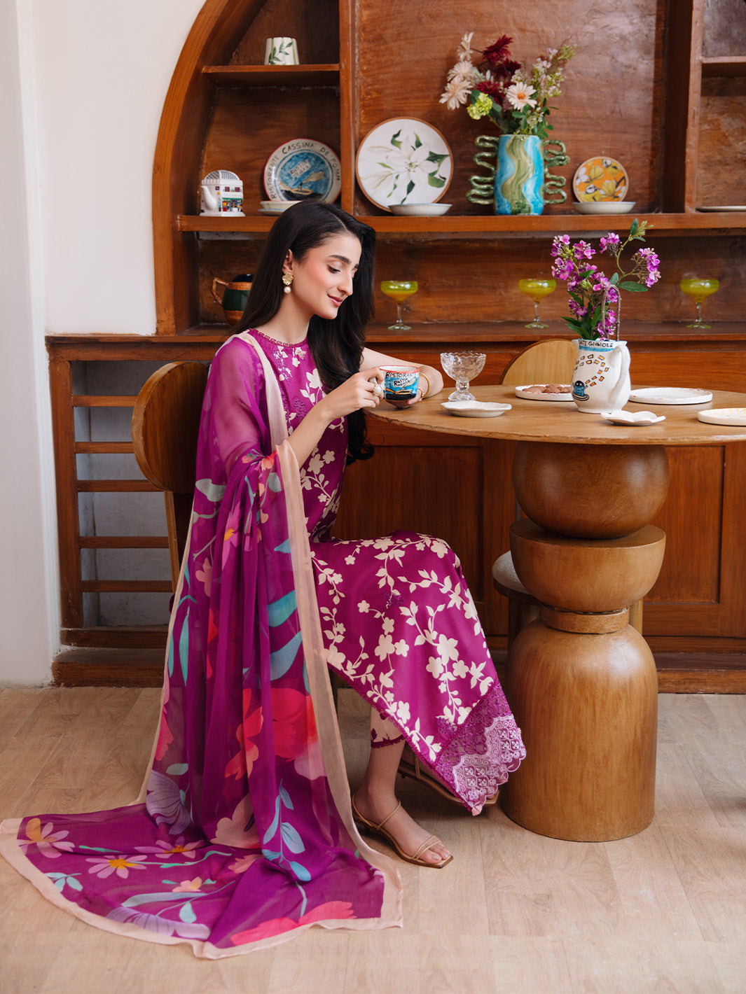 Femmora by Yards Unstitched Embroidered Lawn 3 Piece Suit Mist Casual Collection