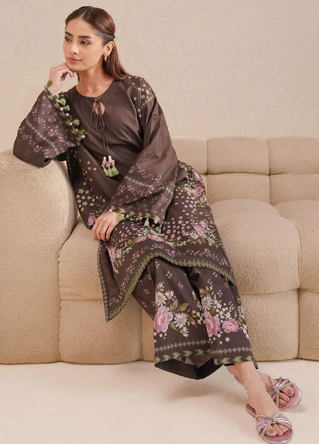 Cross Stitch Unstitched Lawn Printed Lawn 2 Piece Suit CS26UD D-12 Enchanted Flora - Summer Collection