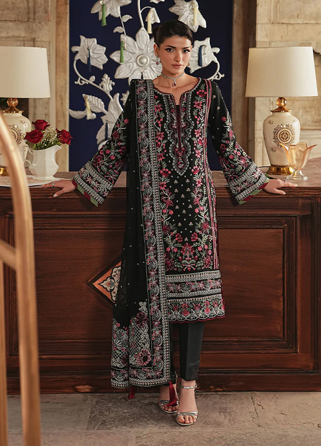Gulaal Unstitched Embroidered Luxury Lawn 3 Piece Suit GL26USL AZIELE LL-13 - Festive Collection