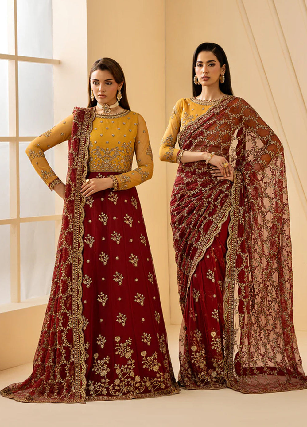 Riwayat by Zarif Unstitched Embroidered Net 4 Piece Suit ZR26URN ZRF-RC-08 ASTRA - Festive Collection