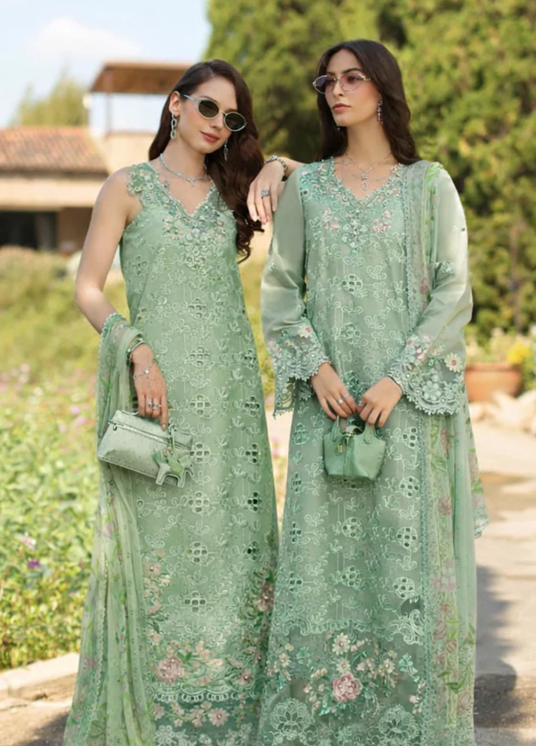 Noor by Saadia Asad Unstitched Embroidered Luxury Lawn 3 Piece Suit SA26UNL D7B-FLORINE - Eid Collection