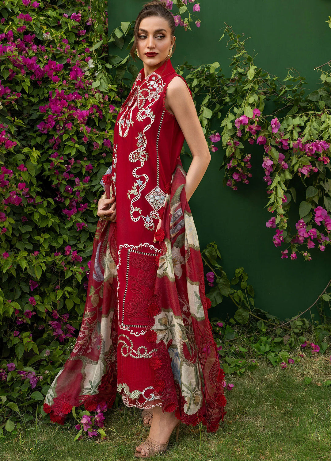 Bloom by Saira Shakira Unstitched Embroidered Lawn 3 Piece Suit SSR26ULB ELISE-05B - Eid Collection