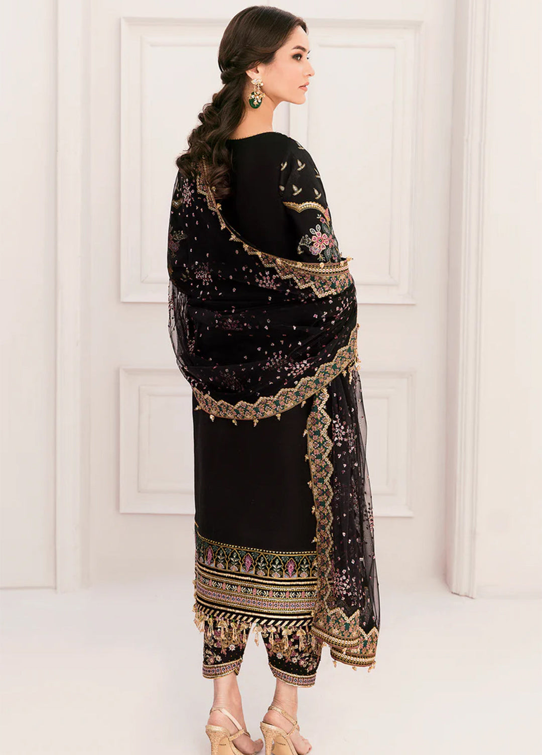 Chantelle by Baroque Unstitched Embroidered Raw Silk 3 Piece Suit BQ26UFC BQU-CH11-D04 - Festive Collection