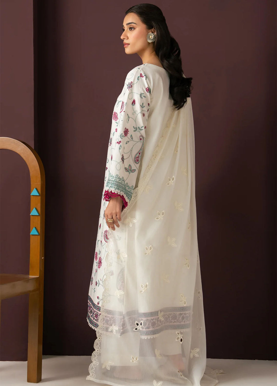 Namah by Xenia Formals Unstitched Embroidered Lawn 3 Piece Suit XF26UNL Sky Still 02 - Festive Collection