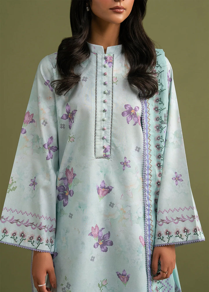 Seran Essentials Unstitched Printed Lawn 3 Piece Suit SN26UEL Zerin D-06 - Summer Collection