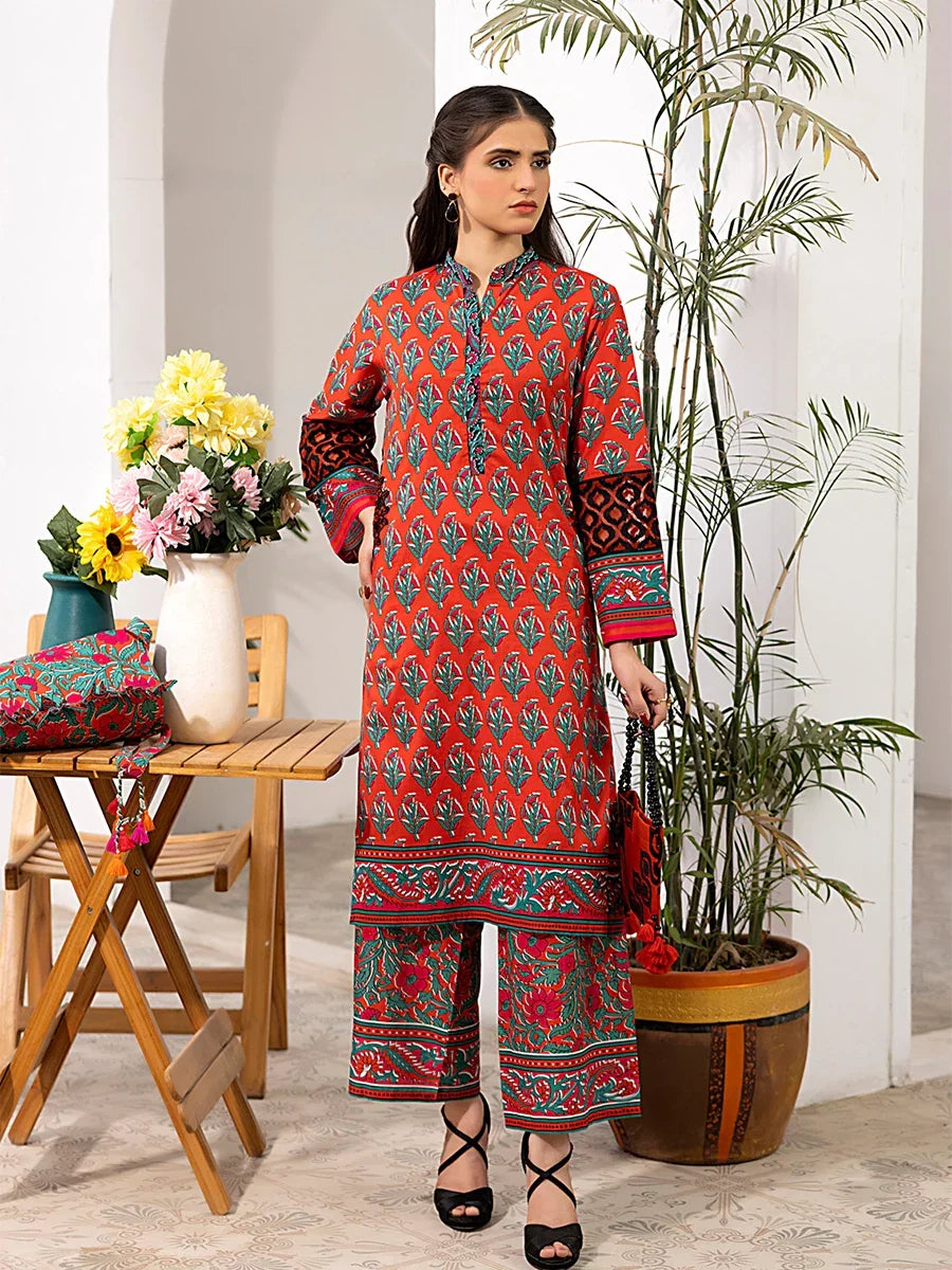 Salitex Women Printed Cross Hatch 2 Piece Suit SPL2PEC036 - Summer Collection