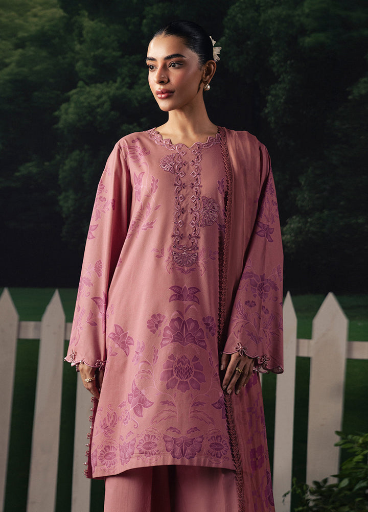 Moonsoon Edit by Cross Stitch Unstitched Printed Cambric 3 Piece Suit CS26UCM Blush Essence - Casual Collection
