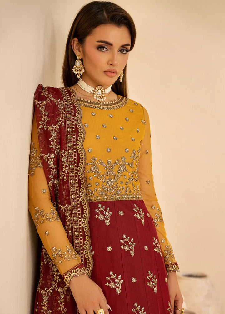 Riwayat by Zarif Unstitched Embroidered Net 4 Piece Suit ZR26URN ZRF-RC-08 ASTRA - Festive Collection