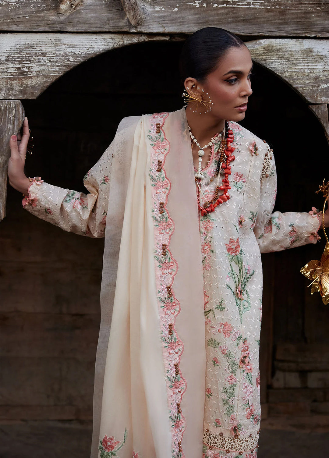 Kashmee Legacy by Elan Unstitched Embroidered Lawn 3 Piece Suit EL26ULKL Mehrvaan EL26-10A - Festive Collection