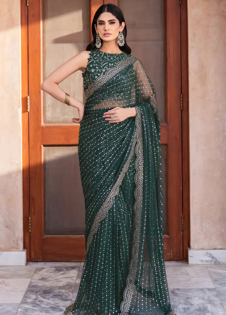 Zarif Embroidered Net Suits Unstitched 3 Piece ZR25UF SBA-05 Keran - Formals Collection
