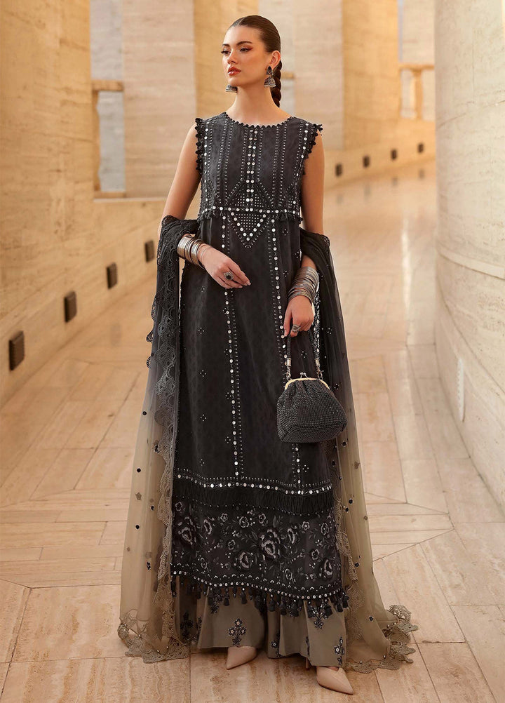 Maria B Unstitched Embroidered Luxury Lawn 3 Piece Suit MB26UEL 2B - Eid Collection
