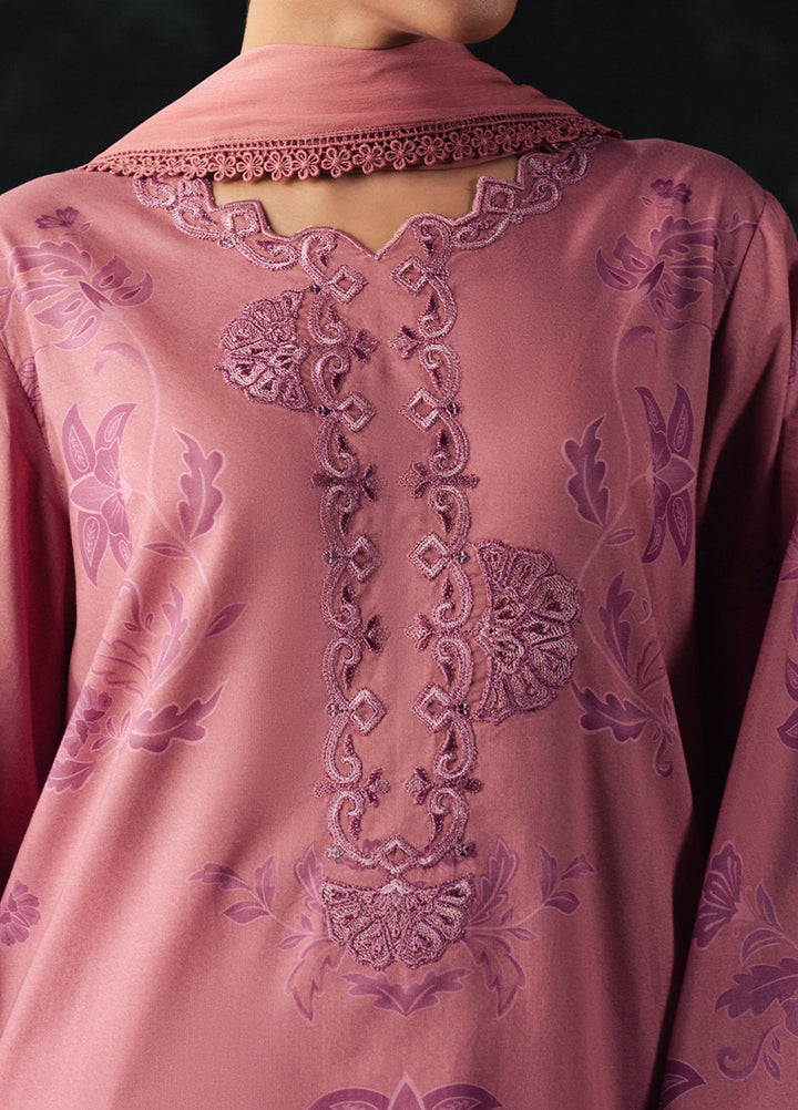 Moonsoon Edit by Cross Stitch Unstitched Printed Cambric 3 Piece Suit CS26UCM Blush Essence - Casual Collection