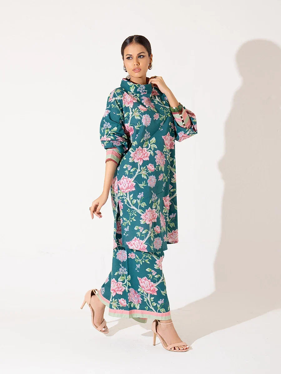 Salitex Women Printed Cambric 2 Piece Suit WRS2BA24AL138 - Winter Collection