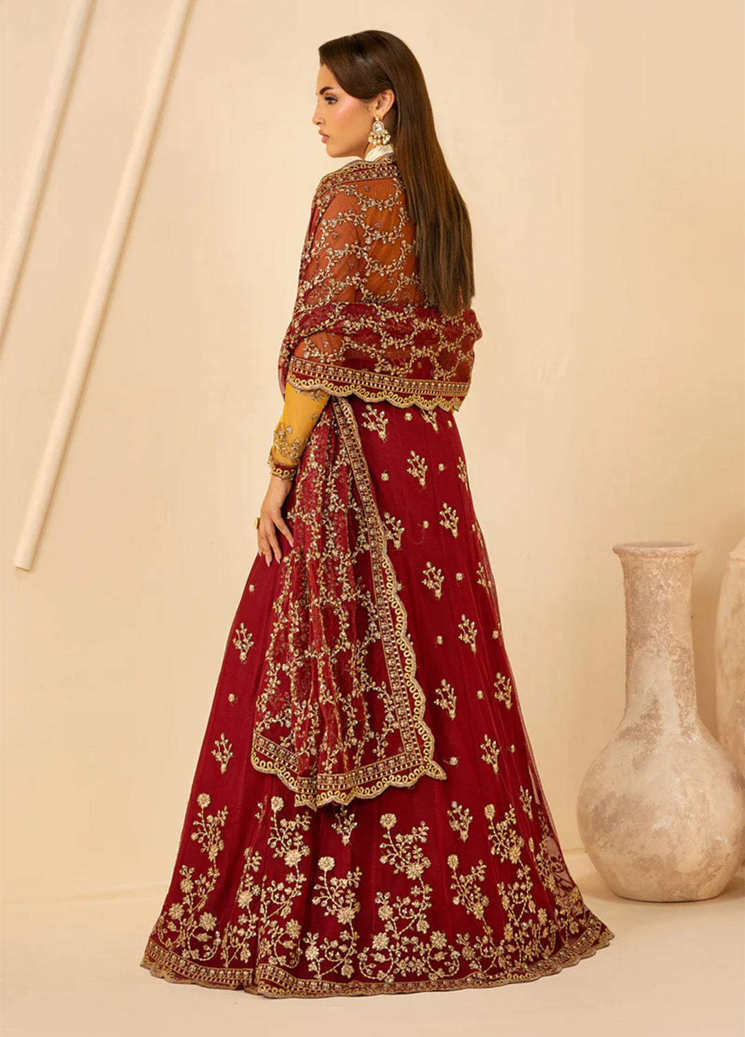 Riwayat by Zarif Unstitched Embroidered Net 4 Piece Suit ZR26URN ZRF-RC-08 ASTRA - Festive Collection
