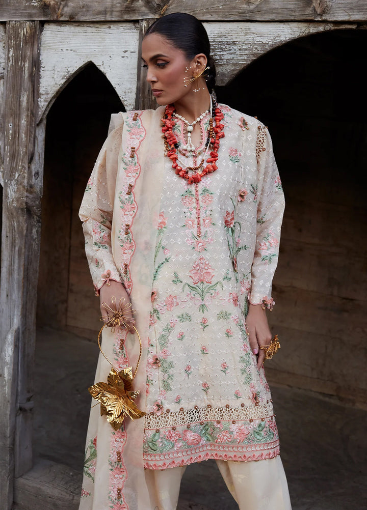 Kashmee Legacy by Elan Unstitched Embroidered Lawn 3 Piece Suit EL26ULKL Mehrvaan EL26-10A - Festive Collection