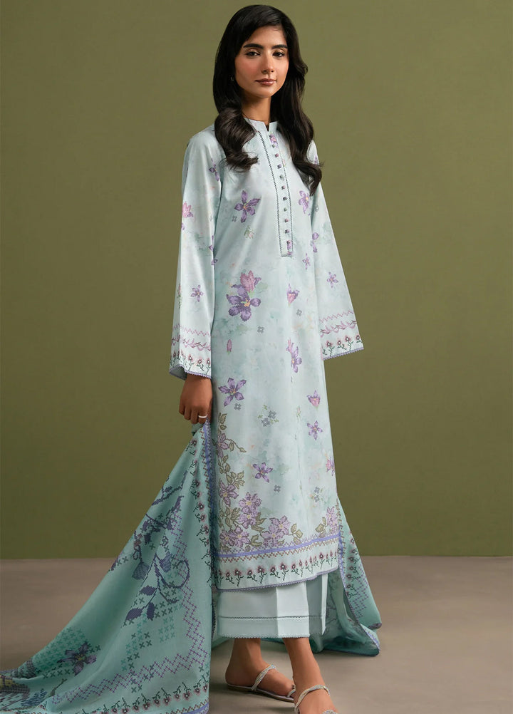 Seran Essentials Unstitched Printed Lawn 3 Piece Suit SN26UEL Zerin D-06 - Summer Collection