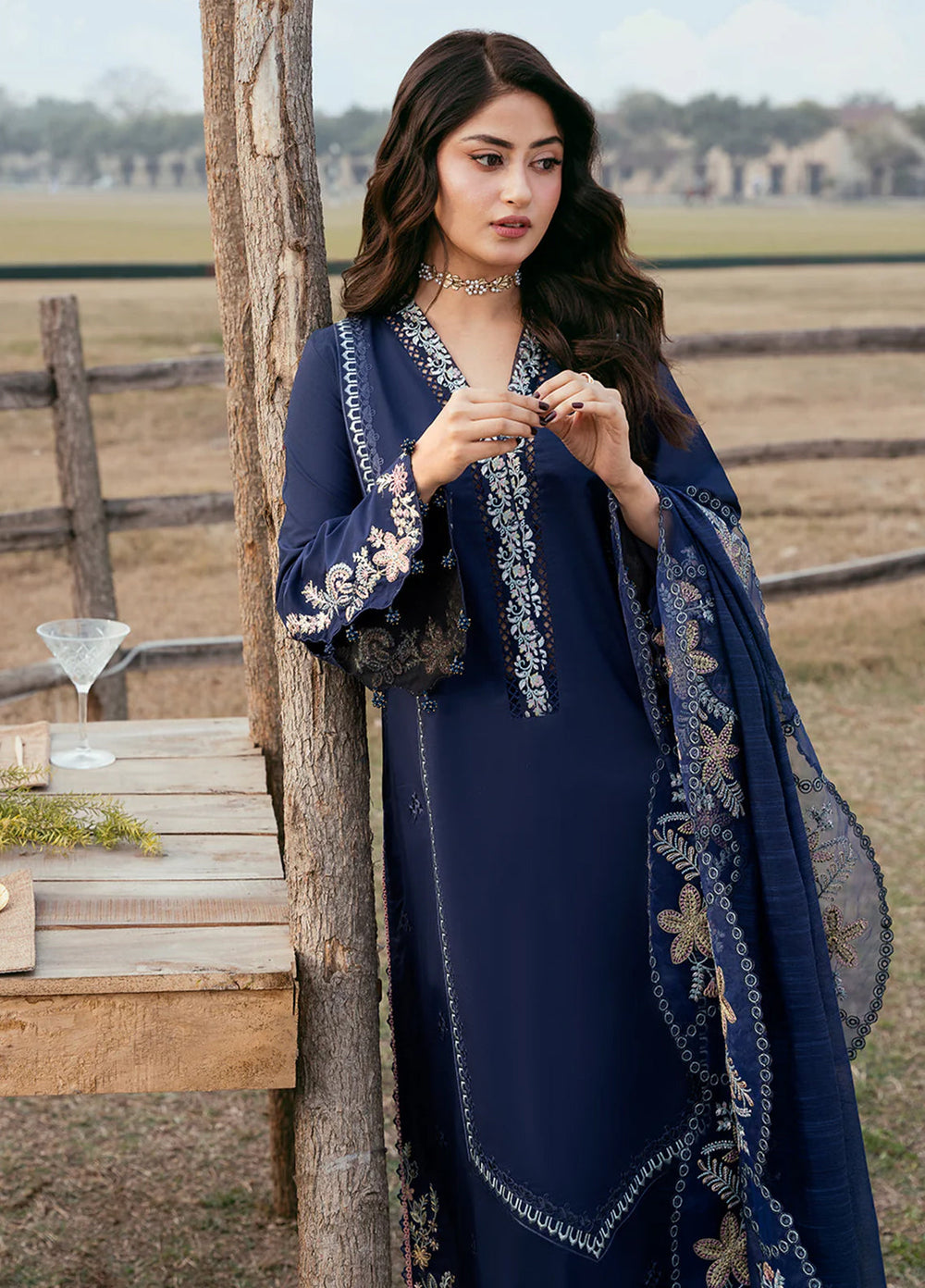 Mahveen by Izel Unstitched Embroidered Lawn 3 Piece Suit Naaz - Eid Collection