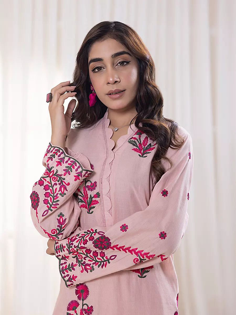 Salitex Women Embroidered Khaddar 2 Piece Suit WRS3BA24AL120 - Winter Collection