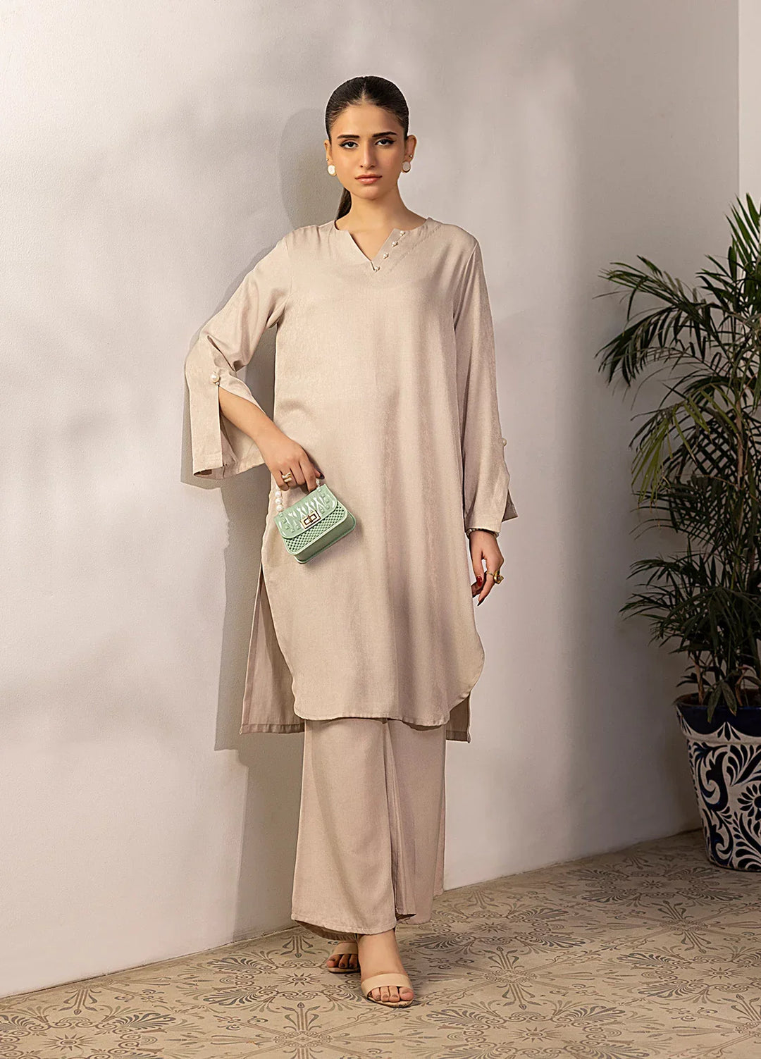 Salitex Women Solids Cambric 2 Piece Suit SPL2PBC013 - Summer Collection