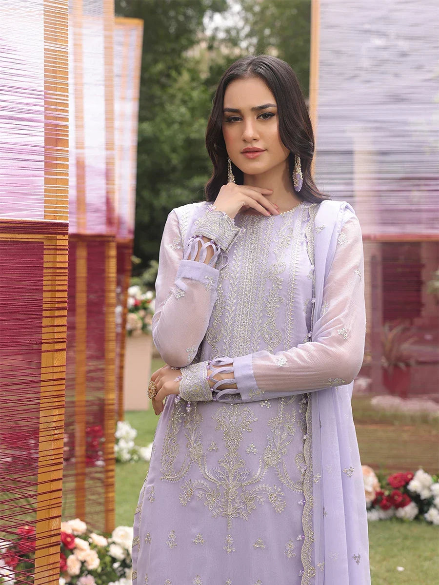 Salitex Women Embroidered Chiffon 3 Piece Suit UNW24CH003 - Summer Collection