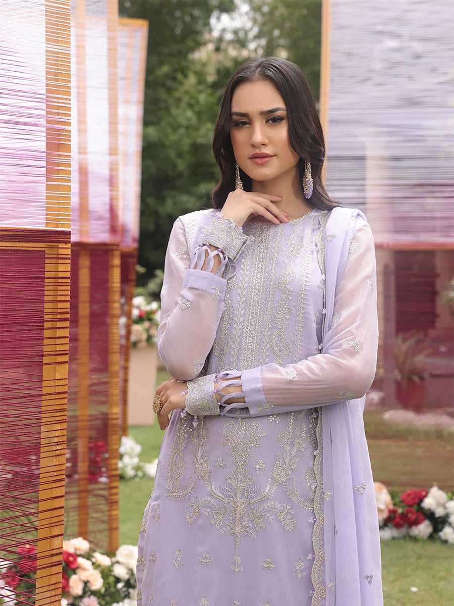 Salitex Women Embroidered Chiffon 3 Piece Suit UNW24CH003 - Summer Collection