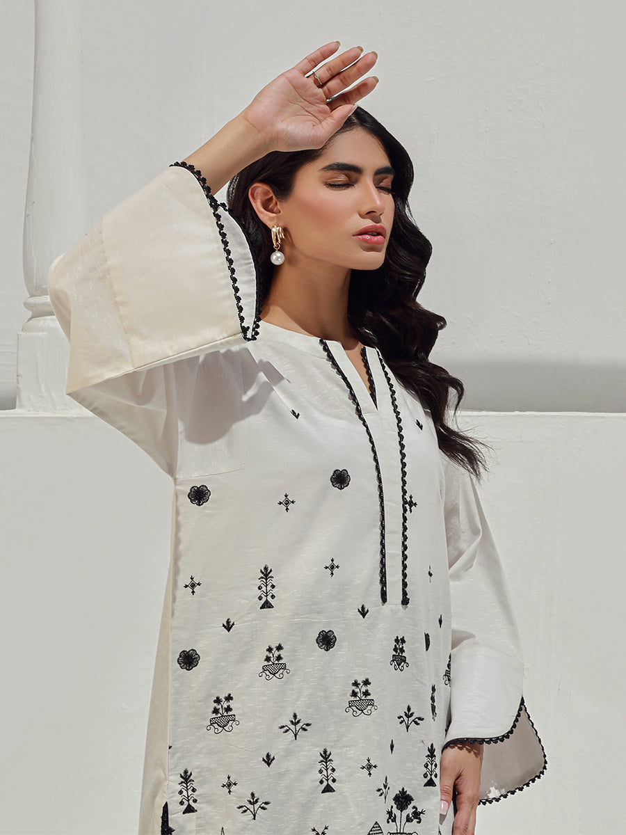 Salitex Women Embroidered 1 Piece Cambric Shirt WRTKBA24AL152 - Summer Collection