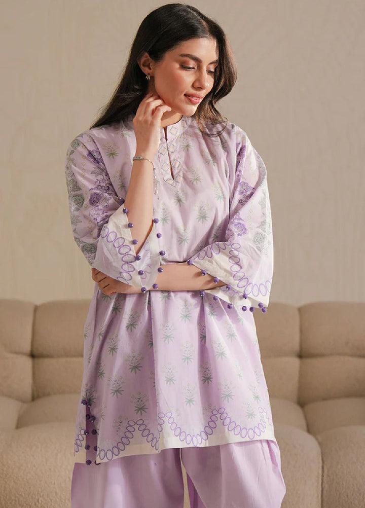 Cross Stitch Unstitched Lawn Printed Lawn 2 Piece Suit CS26UD D-13 Opulent Orchid - Summer Collection