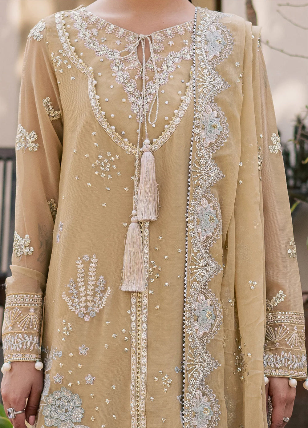 Heirloom by Daria Unstitched Embroidered Chiffon 4 Piece Suit DC26UCH DA-57 - Festive Collection