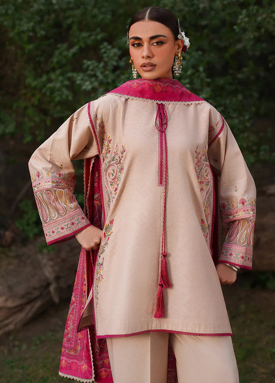 Suroor by Bin Ilyas RTW Embroidered Jacquard Lawn 3 Piece Suit BI26PSL 246B - Festive Collection