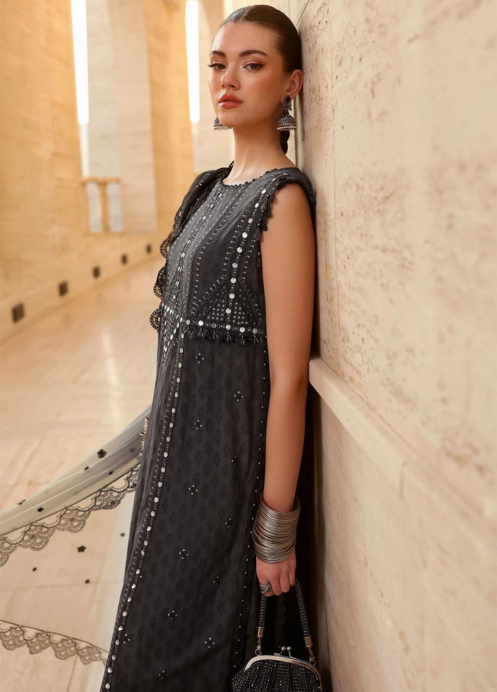 Maria B Unstitched Embroidered Luxury Lawn 3 Piece Suit MB26UEL 2B - Eid Collection