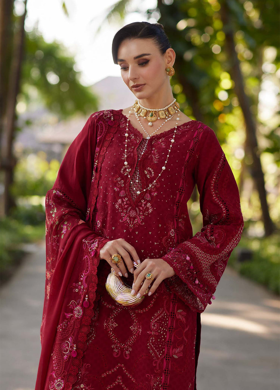 Ariya by Kanwal Malik Unstitched Embroidered Luxury Lawn 3 Piece Suit KM26UA D-5 SAFA - Summer Collection
