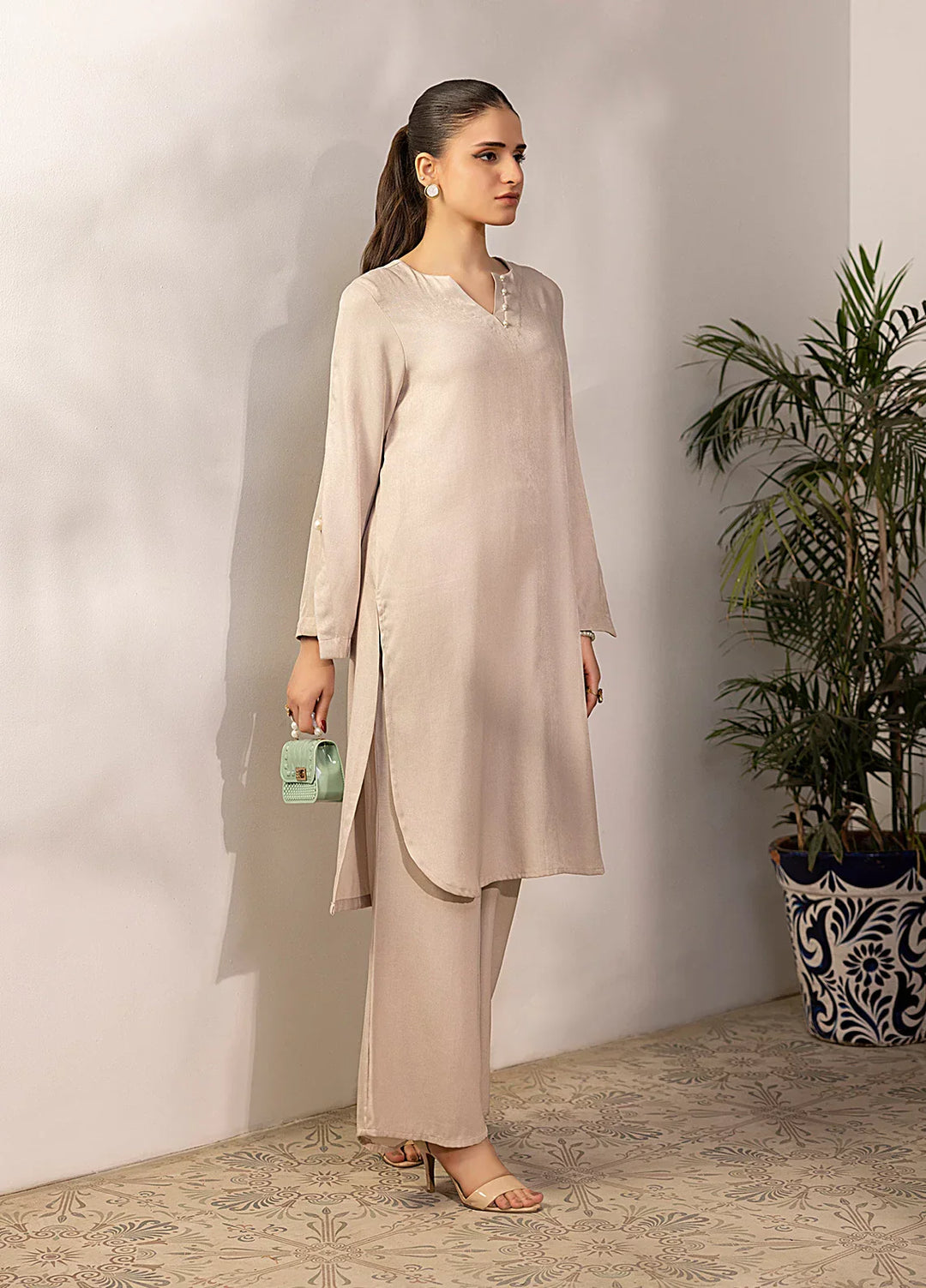 Salitex Women Solids Cambric 2 Piece Suit SPL2PBC013 - Summer Collection