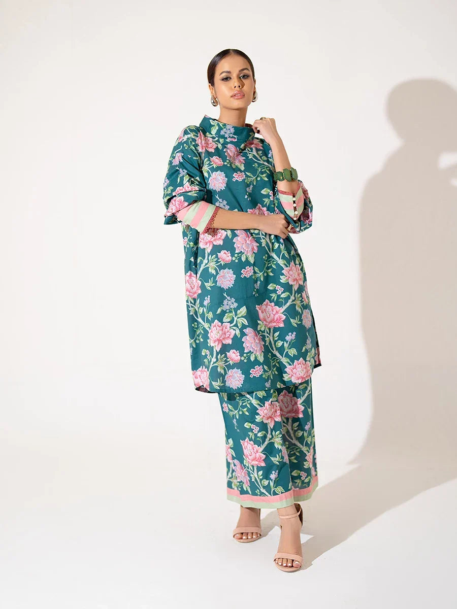 Salitex Women Printed Cambric 2 Piece Suit WRS2BA24AL138 - Winter Collection