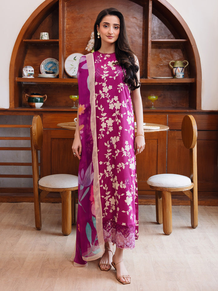 Femmora by Yards Unstitched Embroidered Lawn 3 Piece Suit Mist Casual Collection
