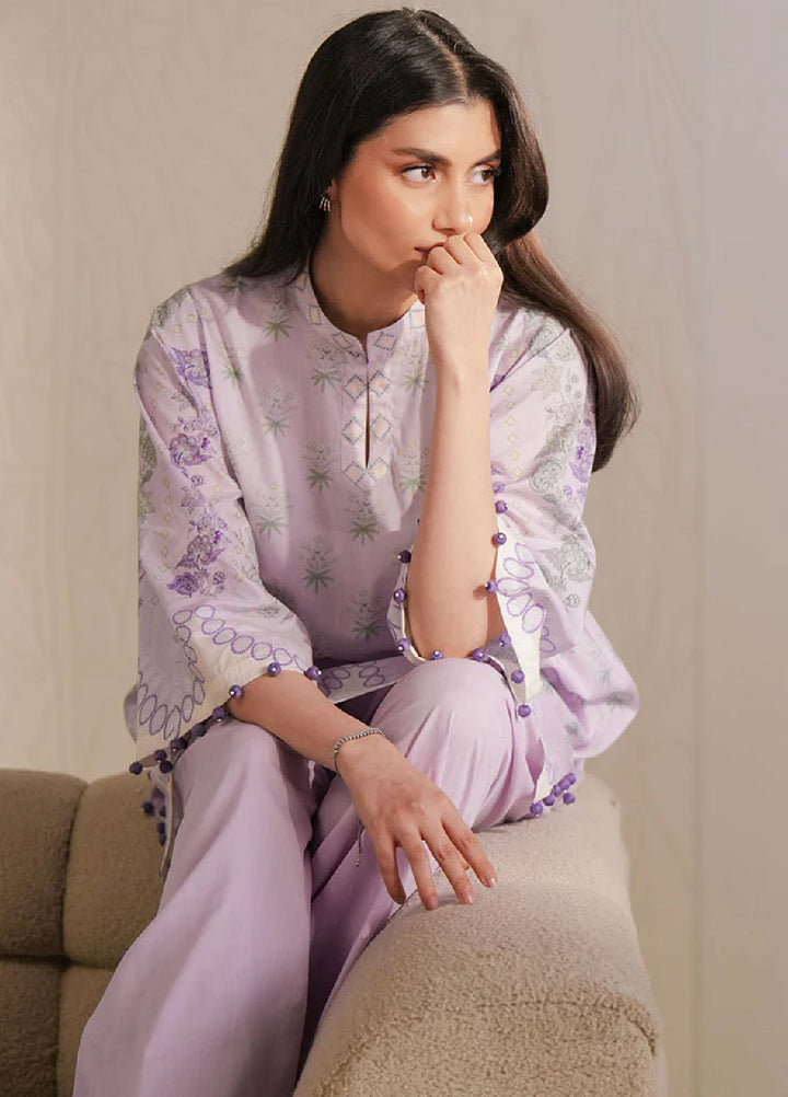 Cross Stitch Unstitched Lawn Printed Lawn 2 Piece Suit CS26UD D-13 Opulent Orchid - Summer Collection