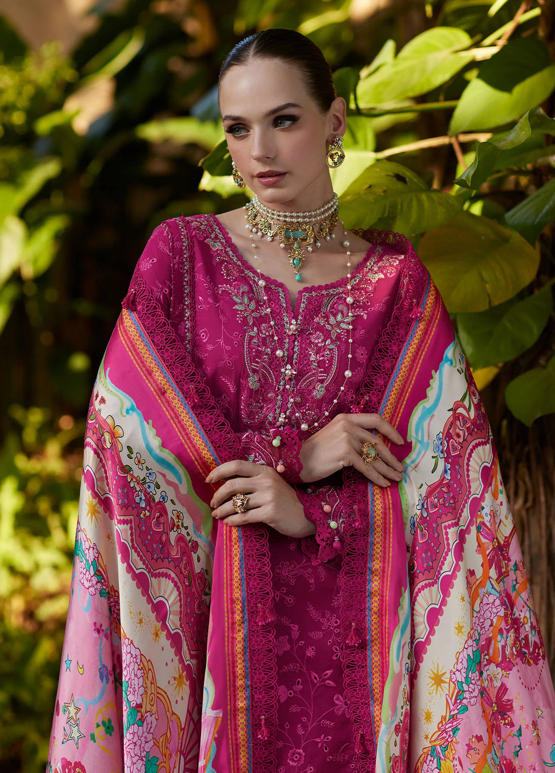 Ariya by Kanwal Malik Unstitched Embroidered Luxury Lawn 3 Piece Suit KM26UA D-7 AVELYN - Summer Collection