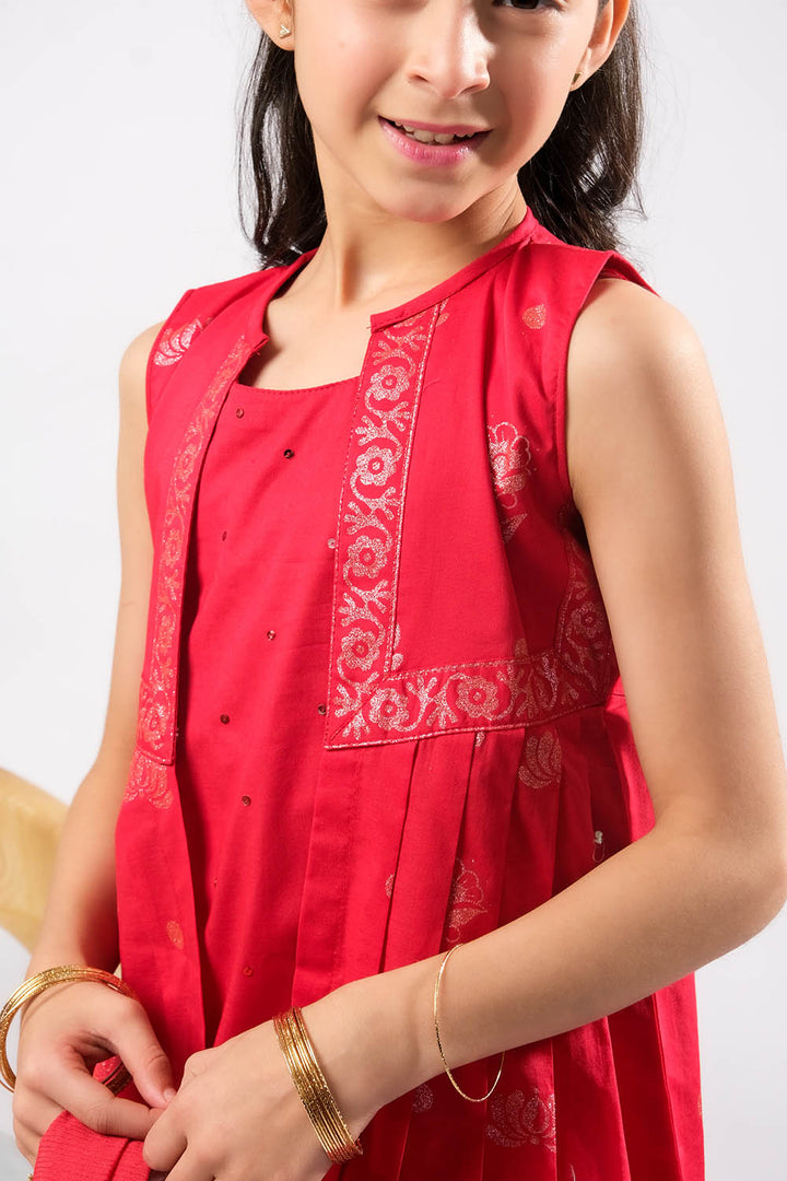 Senorita Girls RTW Solids Cotton 3 Piece Suit KBD-03389 Eid Collection