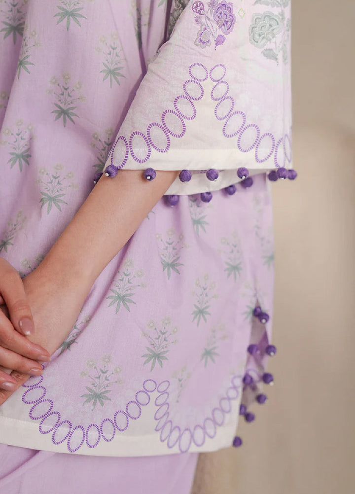 Cross Stitch Unstitched Lawn Printed Lawn 2 Piece Suit CS26UD D-13 Opulent Orchid - Summer Collection
