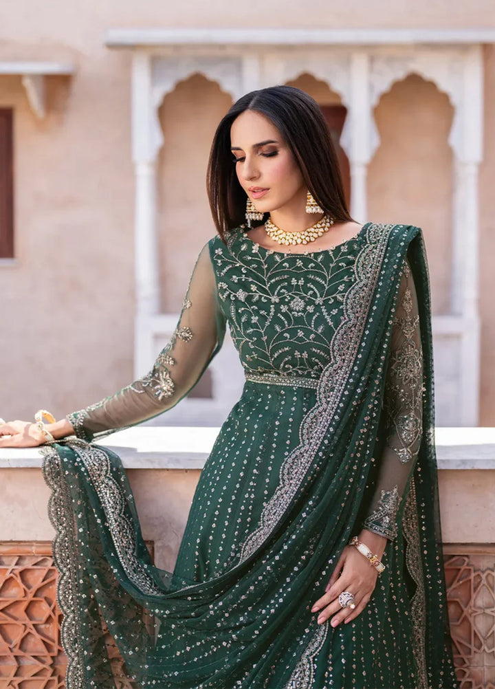 Zarif Embroidered Net Suits Unstitched 3 Piece ZR25UF SBA-05 Keran - Formals Collection