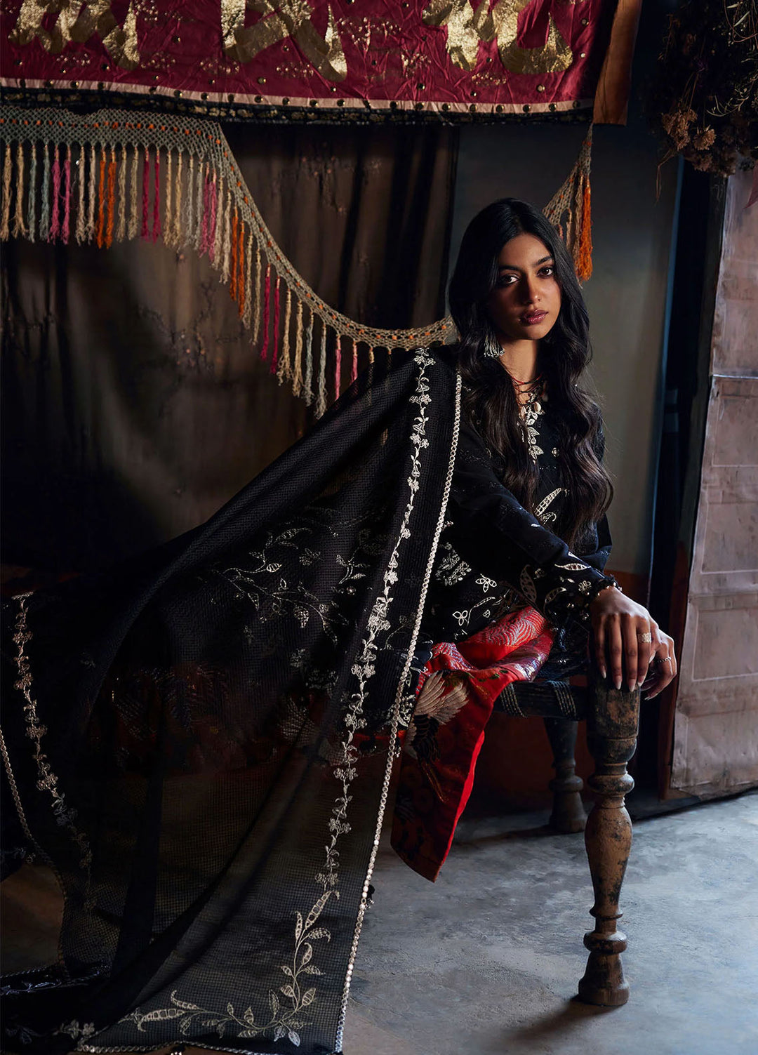 Meili by Zaha Unstitched Embroidered Lawn 3 Piece Suit ZK26UML ZL26-05B - Festive Collection