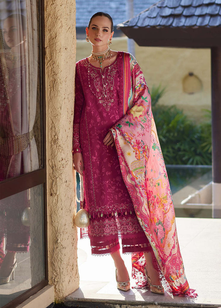 Ariya by Kanwal Malik Unstitched Embroidered Luxury Lawn 3 Piece Suit KM26UA D-7 AVELYN - Summer Collection