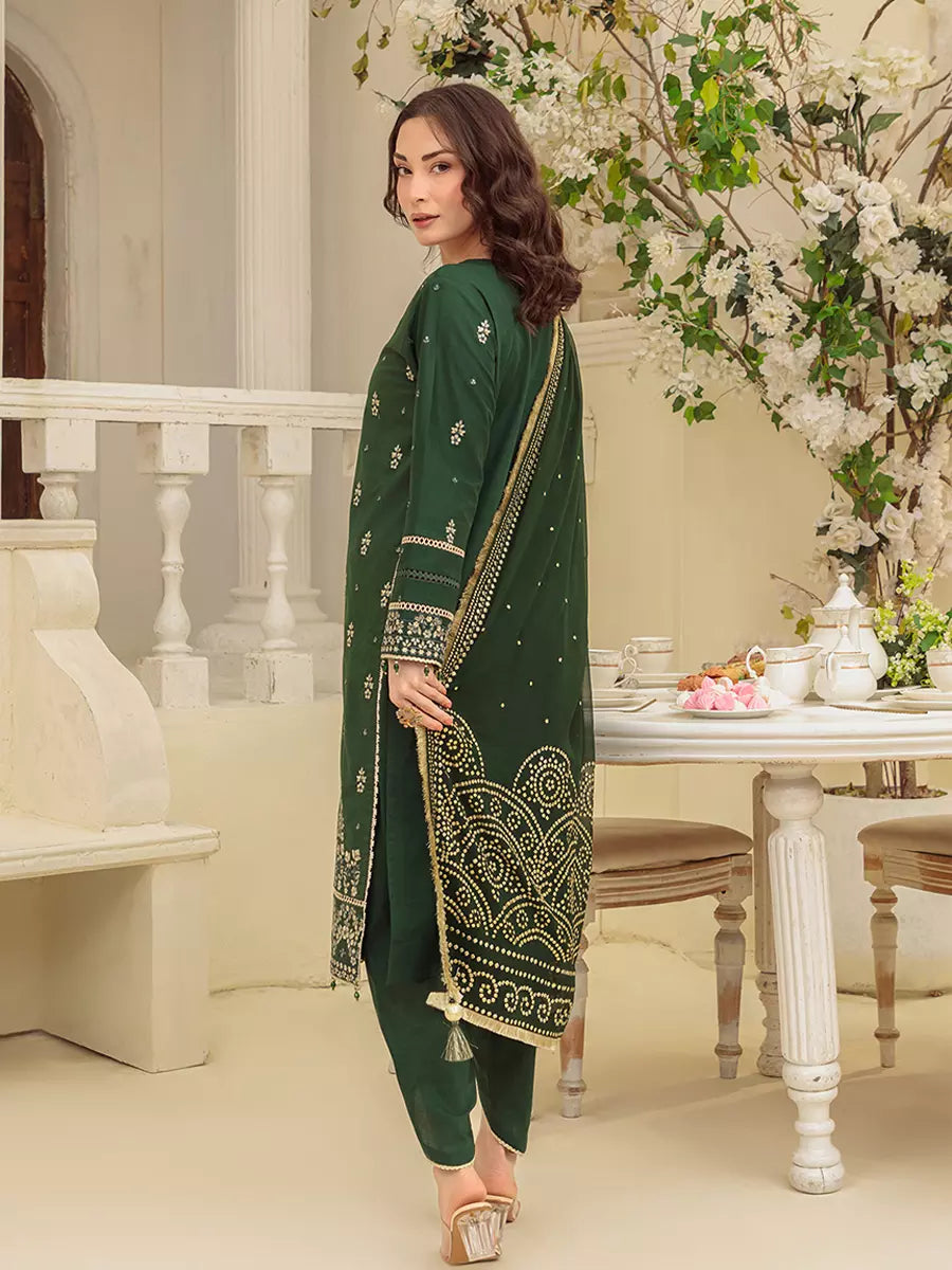 Salitex Unstitched Embroidered Cambric 3 Piece Suit UNS7MK005UT - Festive Collection