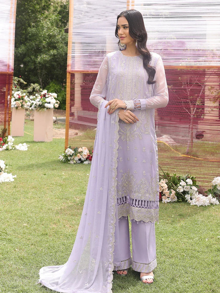 Salitex Women Embroidered Chiffon 3 Piece Suit UNW24CH003 - Summer Collection