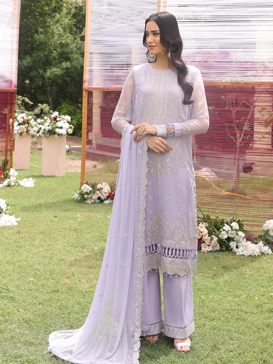 Salitex Women Embroidered Chiffon 3 Piece Suit UNW24CH003 - Summer Collection