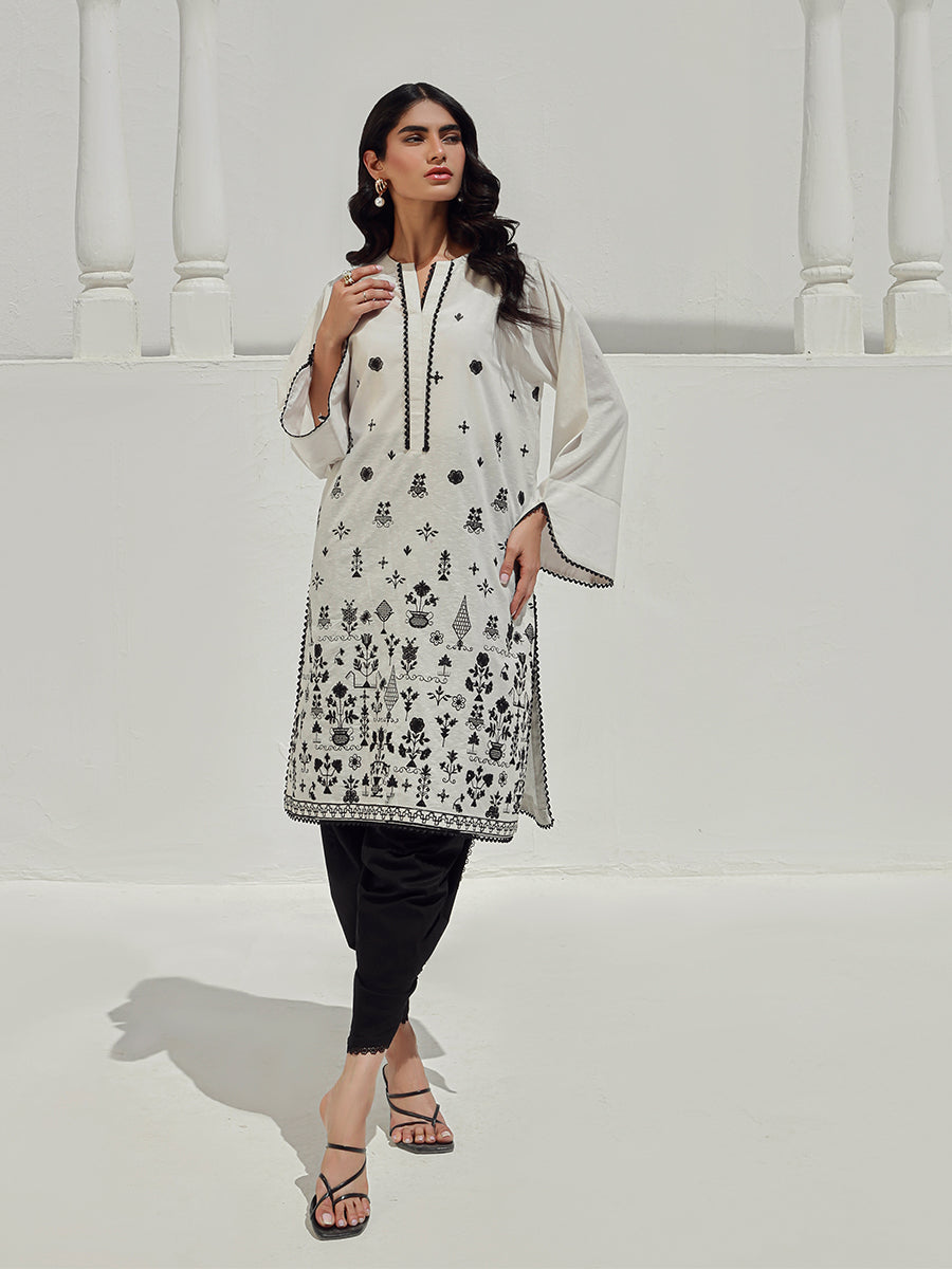 Salitex Women Embroidered 1 Piece Cambric Shirt WRTKBA24AL152 - Summer Collection