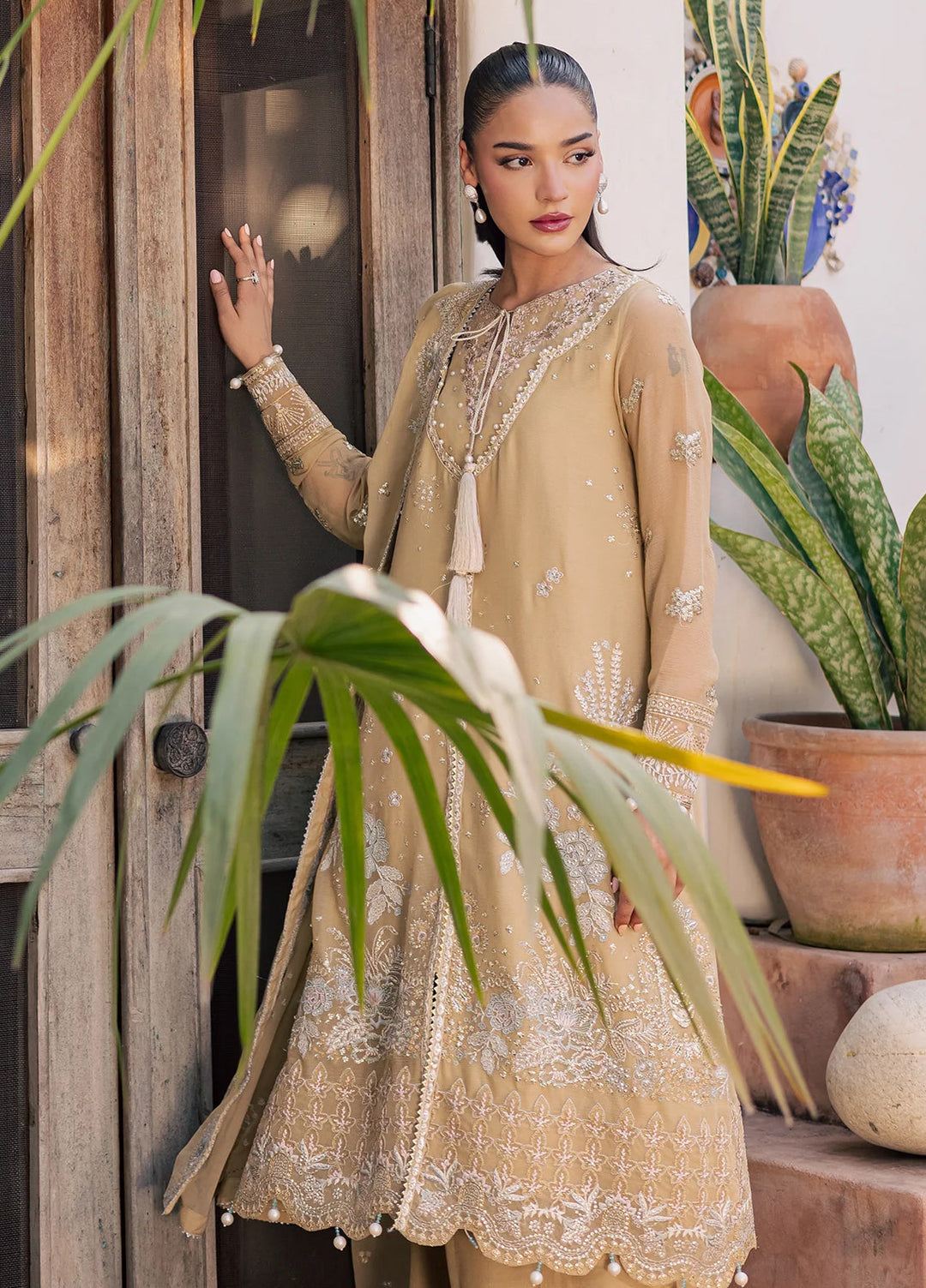 Heirloom by Daria Unstitched Embroidered Chiffon 4 Piece Suit DC26UCH DA-57 - Festive Collection